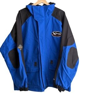 Bass Pro Shops Men's Rain Jacket Gortex Sz XL Extreme Performance Hooded Blue